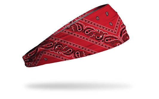 Red printed headband